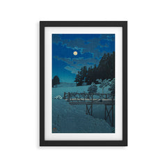 "Moon Over Akebi Bridge" by Hasui Kawase, 1935 Framed Art Print