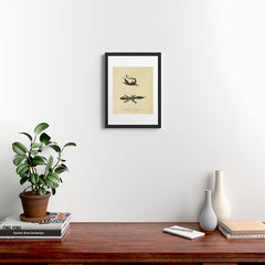 "Ribbon Lizard and Broad-Tailed Lizard" by Sarah Stone, 1790 Framed Art Print
