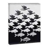 "Sky and Water I" by M.C. Escher Canvas Print