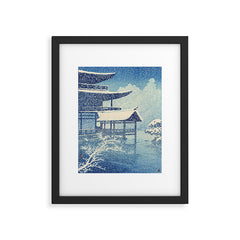"Snow on Lake" by Hasui Kawase, 1922 Framed Art Print