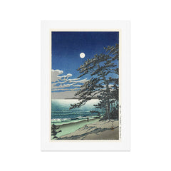 "Spring Moon at Ninomiya Beach" by Hasui Kawase, 1931 Art Print