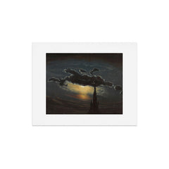 "Study of Clouds in Moonlight" by Knud Baade, 1848 Art Print