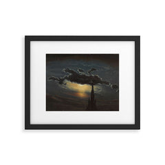 "Study of Clouds in Moonlight" by Knud Baade, 1848 Framed Art Print