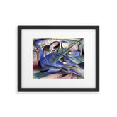 "The Dreaming Horses" by Franz Marc, 1913 Framed Art Print