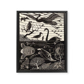 "The Fifth Day of Creation" by M.C. Escher Framed Canvas Print