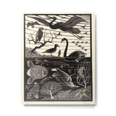 "The Fifth Day of Creation" by M.C. Escher Metal Print