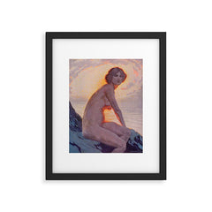 "They are calm, clear, well possess'd of themselves" (Margaret C. Cook, Leaves of Grass, 1913) Framed Art Print