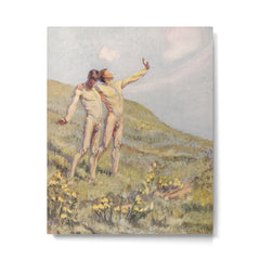 "Whose happiest days were far and away through fields, ... he and another wandering" (Margaret Cook) Metal Print