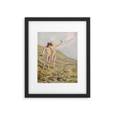 "Whose happiest days were far and away through fields, ... he and another wandering" (Margaret Cook) Framed Art Print