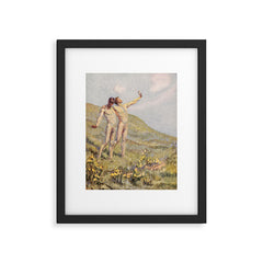 "Whose happiest days were far and away through fields, ... he and another wandering" (Margaret Cook) Framed Art Print