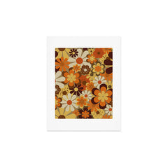 70's Floral Prints, Retro Art Art Print
