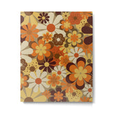 70's Floral Prints, Retro Art Metal Print