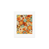 70's Retro Floral Patterned Prints Art Print