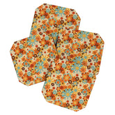 70's Retro Floral Patterned Prints Coaster
