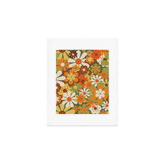 70's Retro Flowers Print Art Print