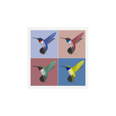 05 Blue, Red, Green, Yellow Hummingbird Art Print