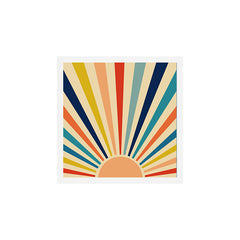 60s retro sun Art Print