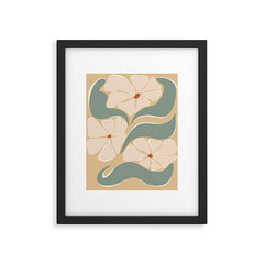 70s big flower botanical land 2 Framed Art Print