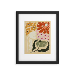 70s tropical fun flower Framed Art Print