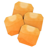 70s Style Golden Sunset Abstract Landscape Coaster