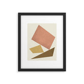 3 Forms Composition - Pink Framed Art Print