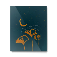 "Let Light Be A Sweet Rebellion In The Shadows" Metal Print