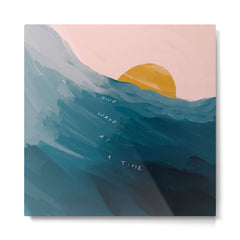 "One Wave At A Time" Metal Print