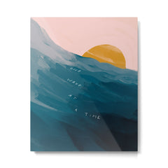 "One Wave At A Time" Metal Print
