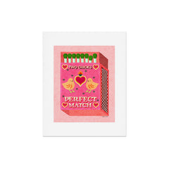 2 Chicks Perfect Match Vintage Matchbox Light Pink Palette Art Print