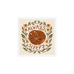 Always Sleepy' Fox Art Print