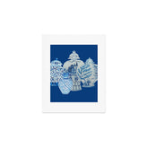 4 Four 4 Blue and White Ginger Jars Art Print