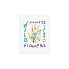 90s Wild Flowers Exhibition Poster Art Print