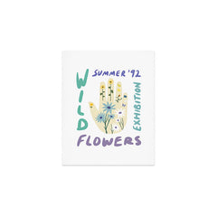 90s Wild Flowers Exhibition Poster Art Print
