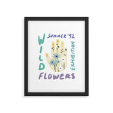 90s Wild Flowers Exhibition Poster Framed Art Print