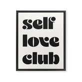 "self love club" Framed Canvas Print