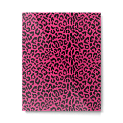 2000s leopard-black on hot pink Metal Print