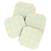 70s mod pale pastels Coaster