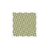 90s flowers checkers cream and green Art Print