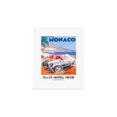 1936 Monaco Grand Prix Race Poster Art Print