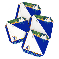 1941 PORTOFINO Italy Travel Poster Coaster
