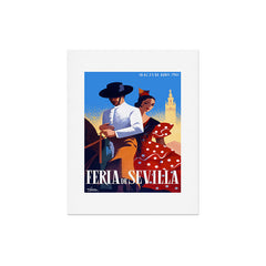 1961 SPAIN Feria De Sevilla Poster Art Print