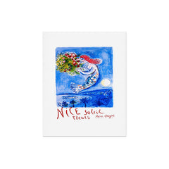 1962 FRANCE Marc Chagall Nice Soleil Fleurs Travel Poster Art Print