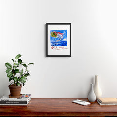 1962 FRANCE Marc Chagall Nice Soleil Fleurs Travel Poster Framed Art Print