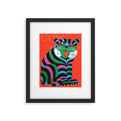 1975 CYRK Polish Circus Tiger Advertising Poster Framed Art Print