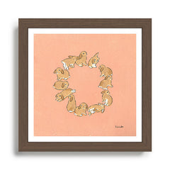 12 lop rabbits Framed Art Print