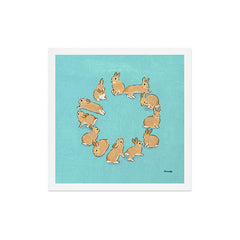 12 rabbits Art Print