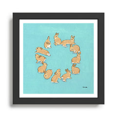 12 rabbits Framed Art Print