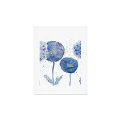 4 indigo abstract dandelion 2 Art Print