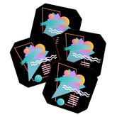 80s Retrowave Design - Memphis Pattern 135 Coaster