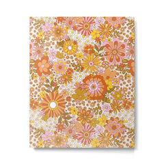 70s Floral Pattern Metal Print